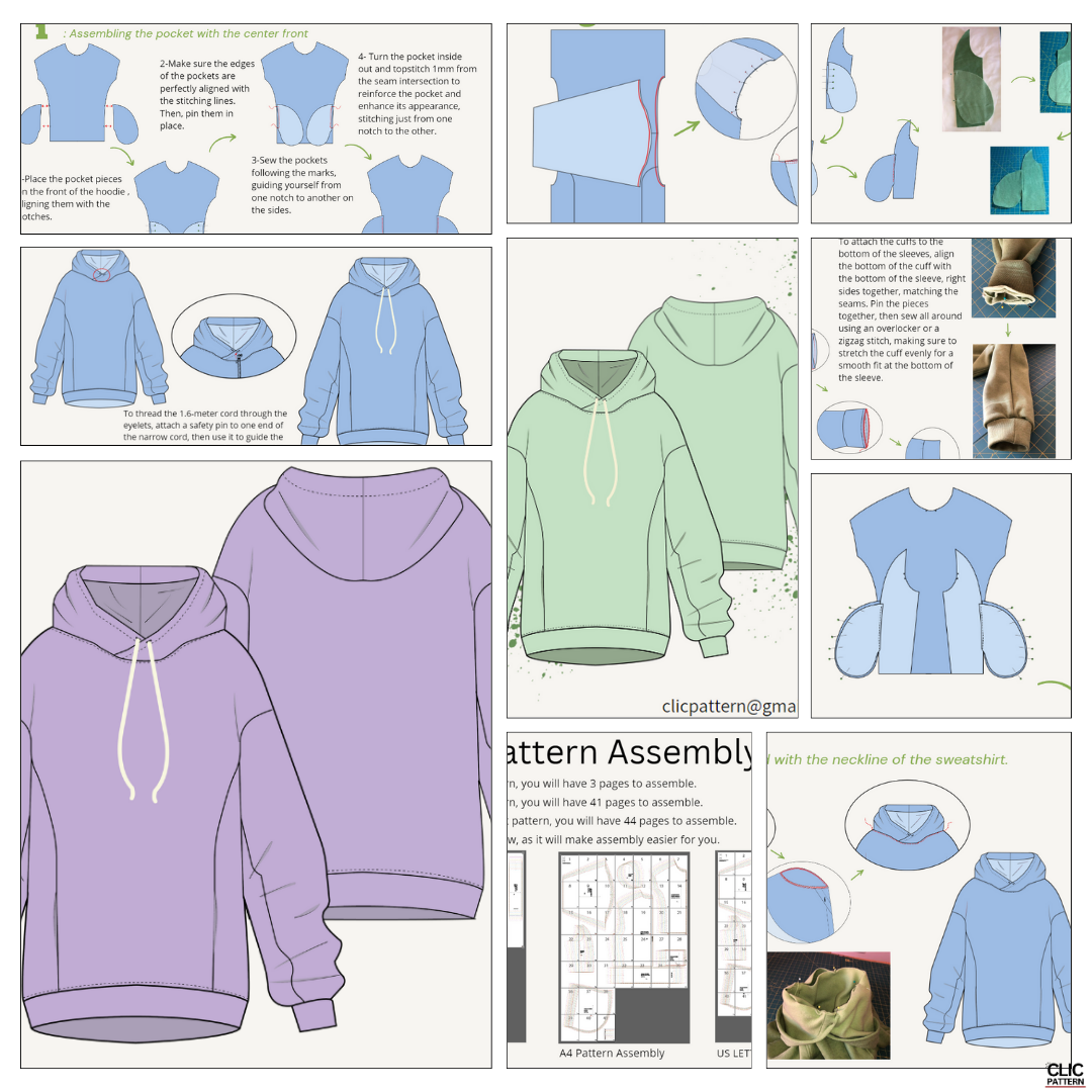 OLEA HOODIE-Digital PDF Sewing Pattern