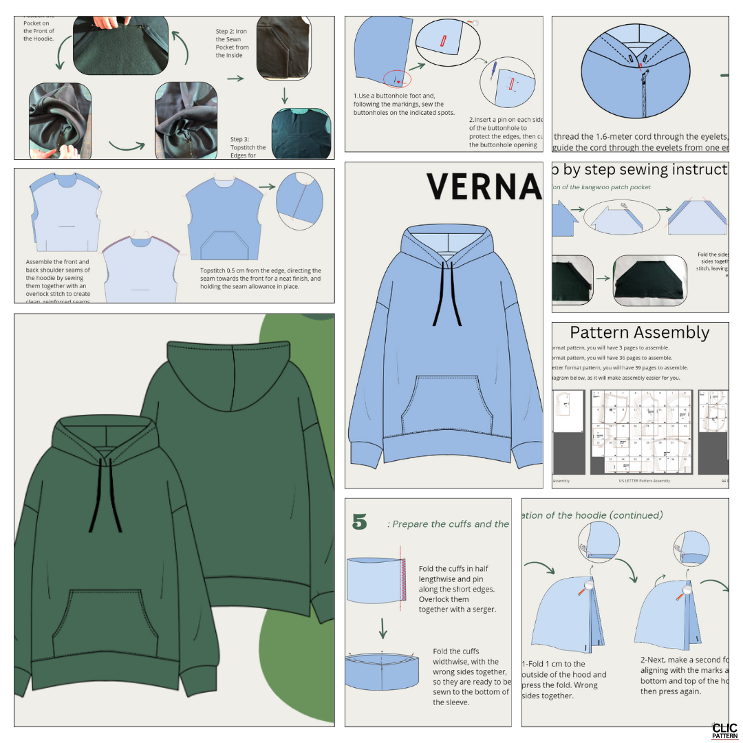 VERNA HOODIE-Digital PDF Sewing Pattern