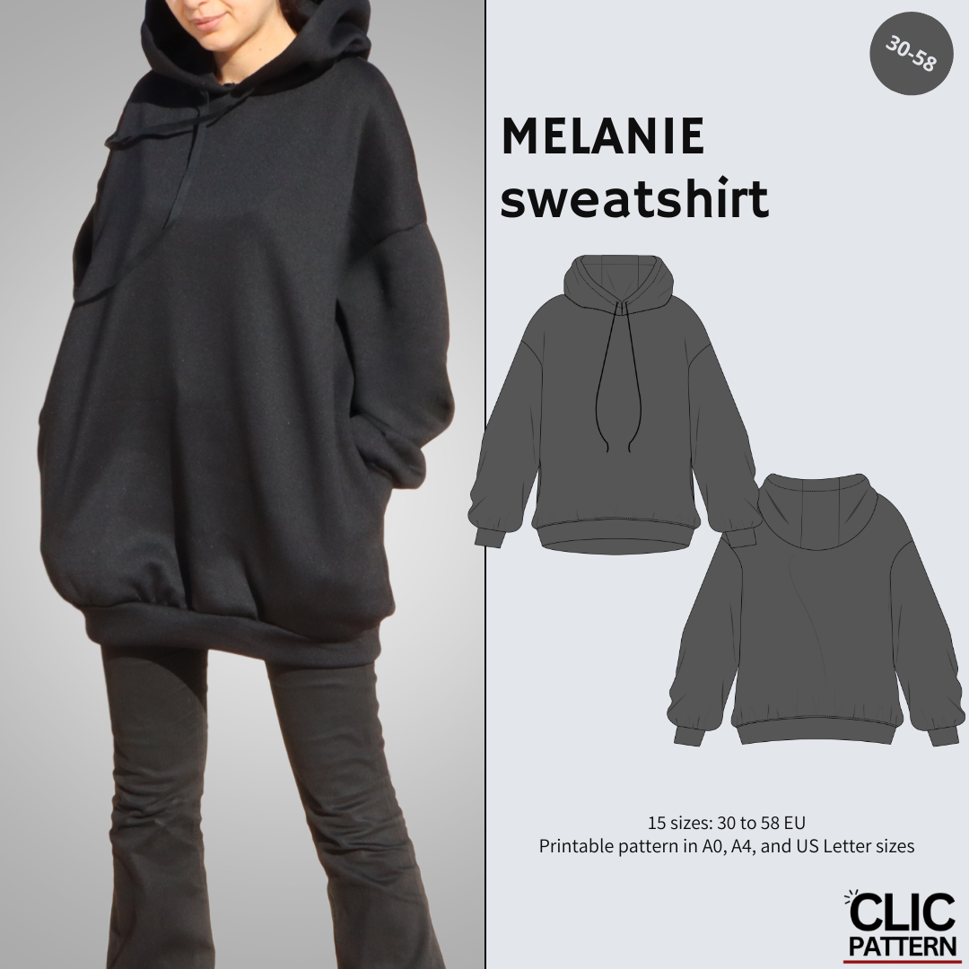 MELANIE HOODIE-Digital PDF Sewing Pattern
