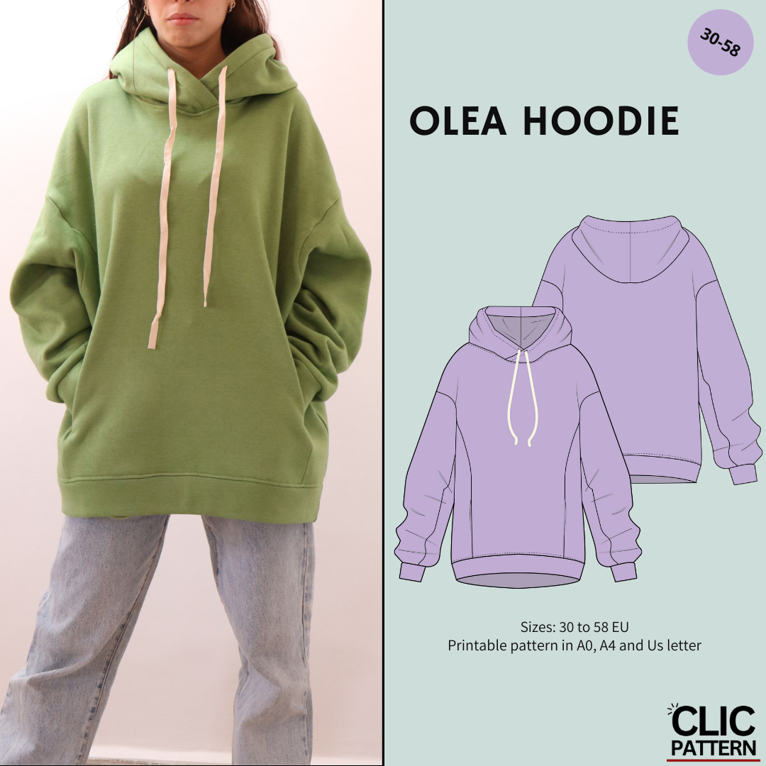 OLEA HOODIE-Digital PDF Sewing Pattern