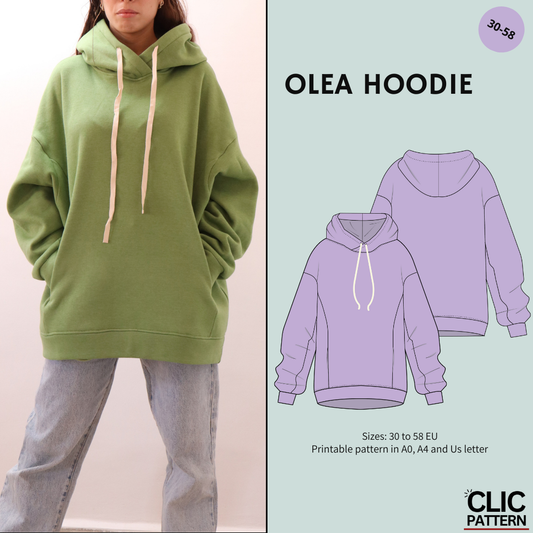 OLEA HOODIE-Digital PDF Sewing Pattern